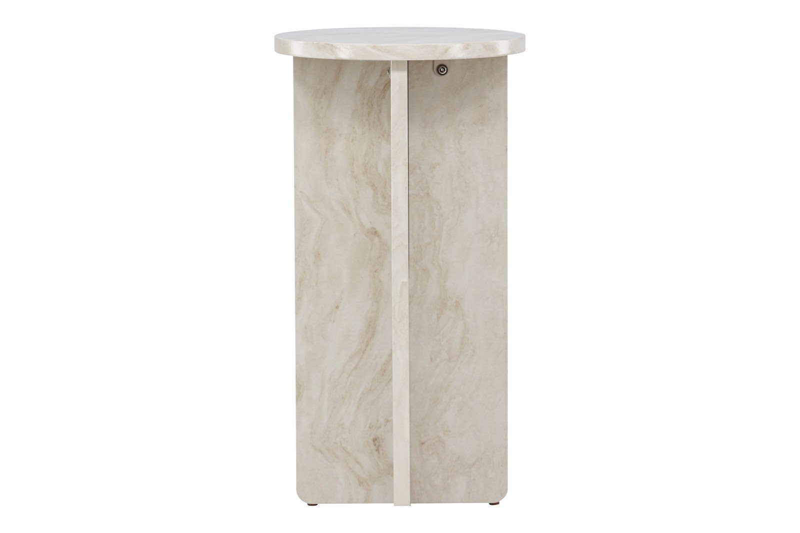 Ålesund Sidebord Beige fiberplate. Ø40 cm.