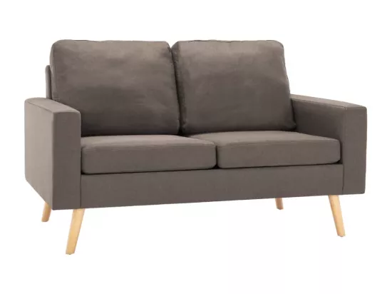 Ensemble de canapés 2 pcs Tissu Taupe
