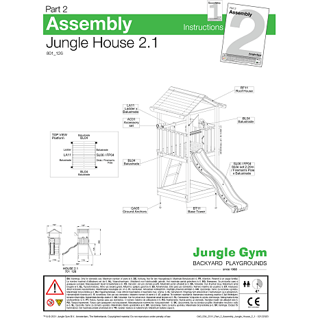 Jungle Gym House legetårn ekskl. rutschebane