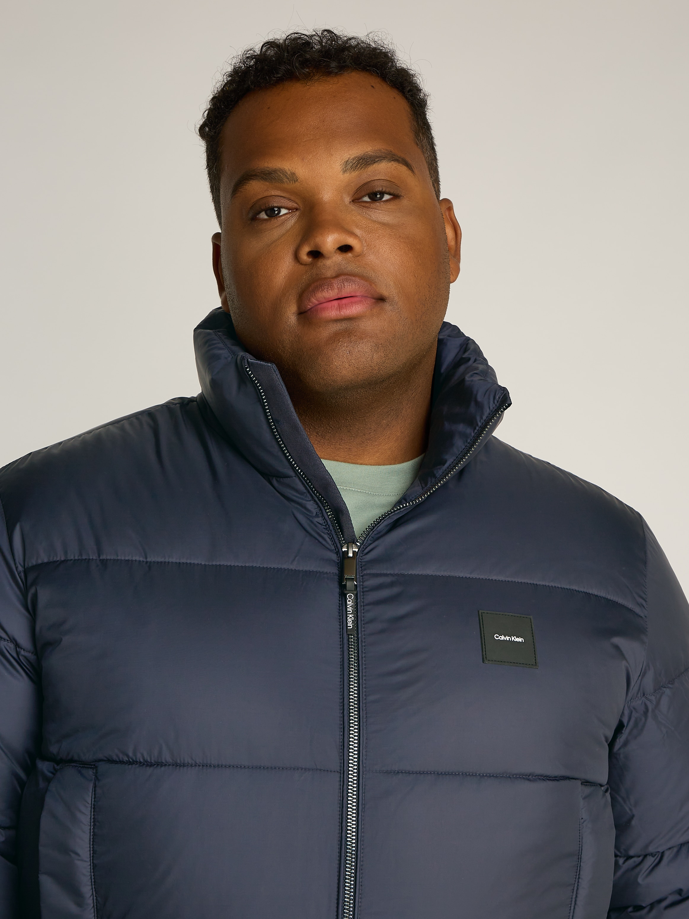 Calvin Klein Big&Tall Steppjacke »BT_QUILT PUFFER MW« in Grossen Grössen mit Logopatch