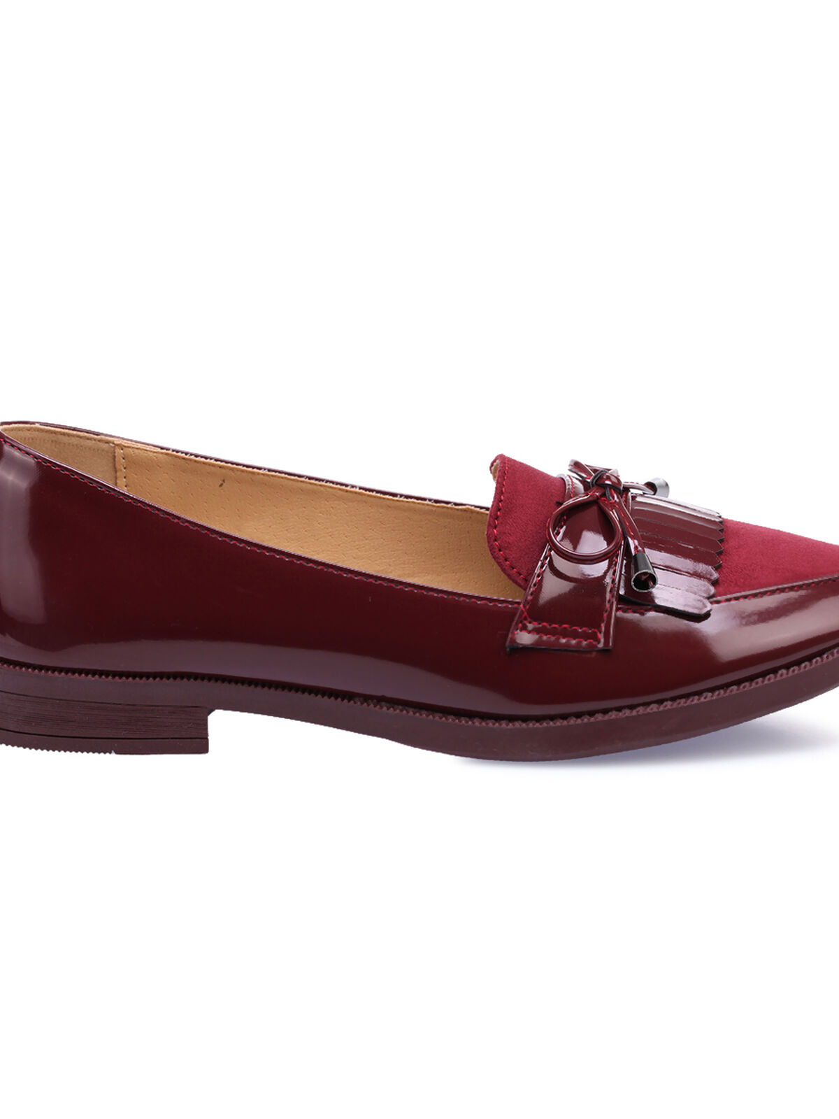 Mocassins à franges- Rouge