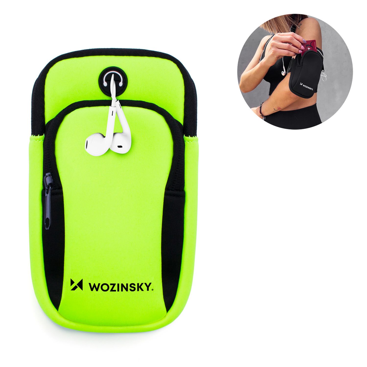 Laufband für Handys Armband Grün