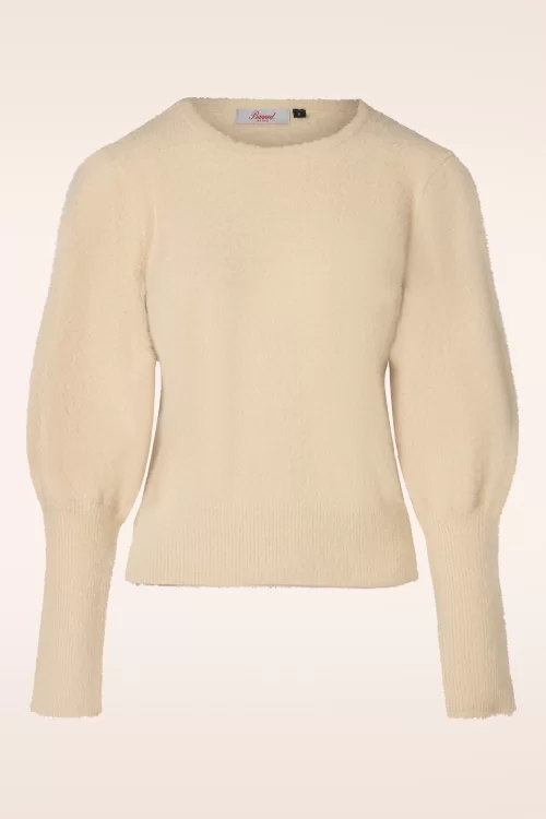 Banned Retro Luxe zachte trui in crème