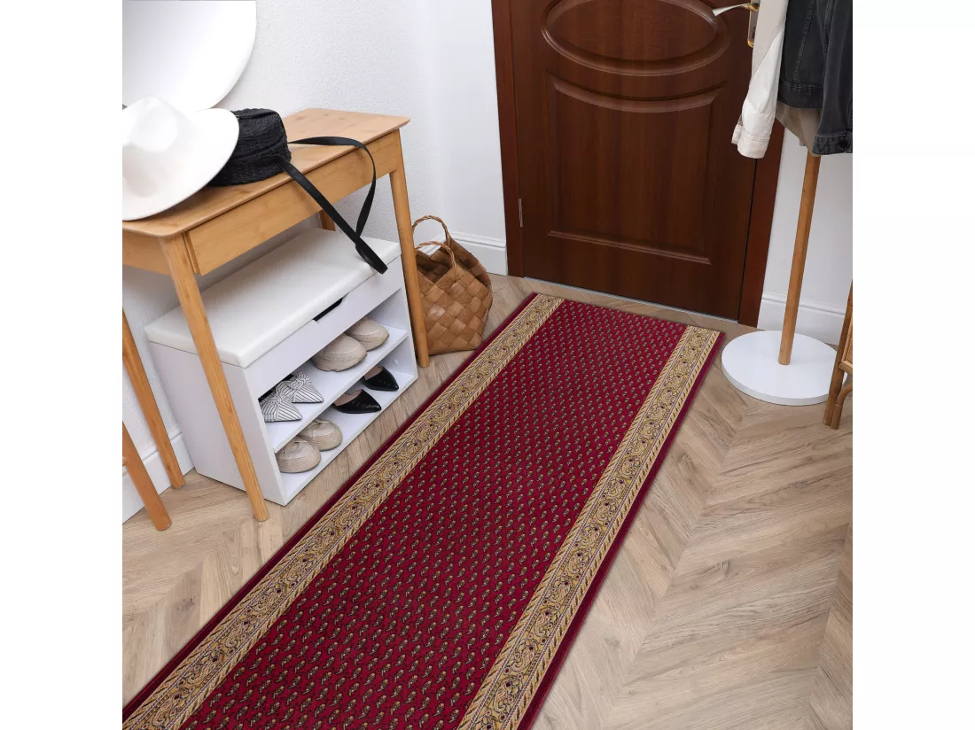 TAPIS DE COULOIR ANTIDÉRAPANT INCA bordeaux 100x890 cm