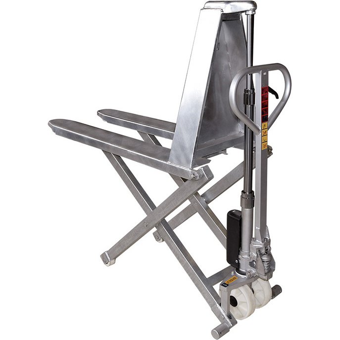 Transpalette manuel haute levée galvanisé 1000 kg
