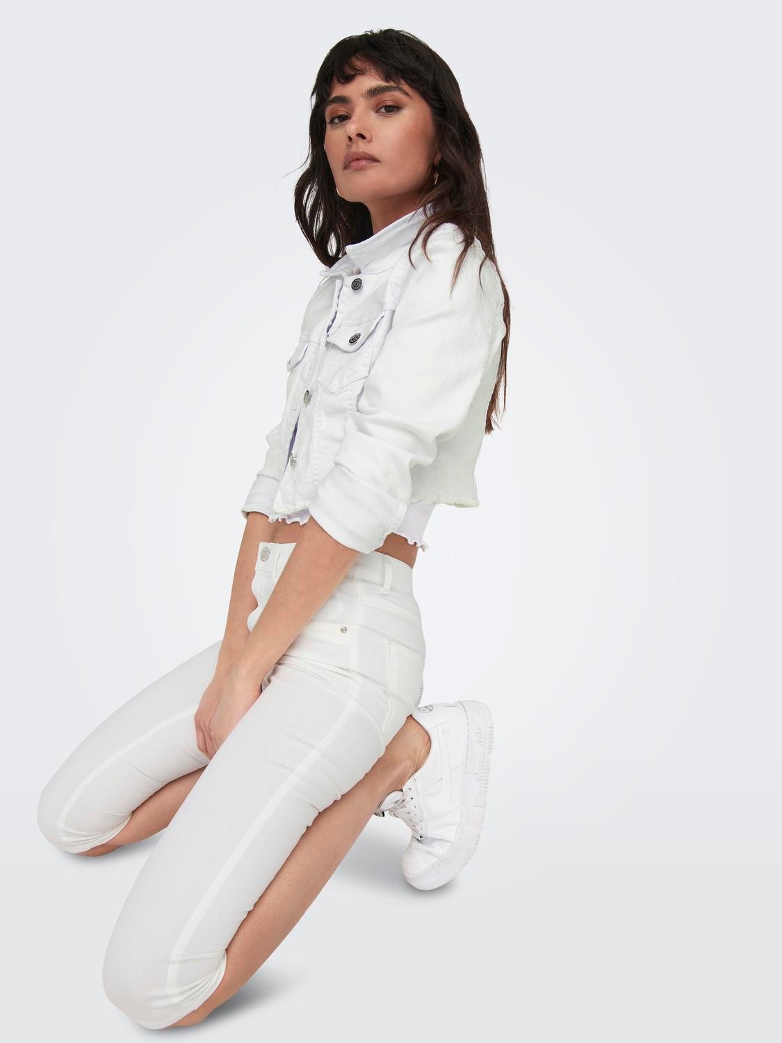 ONLY Caprijeans »ONLRAIN – Skinny Fit mit mittlerer Leibhöhe für moderne Silhouette«, skinny fit, Denim/Jeans, Viskosemischung, unifarben, pflegeleicht