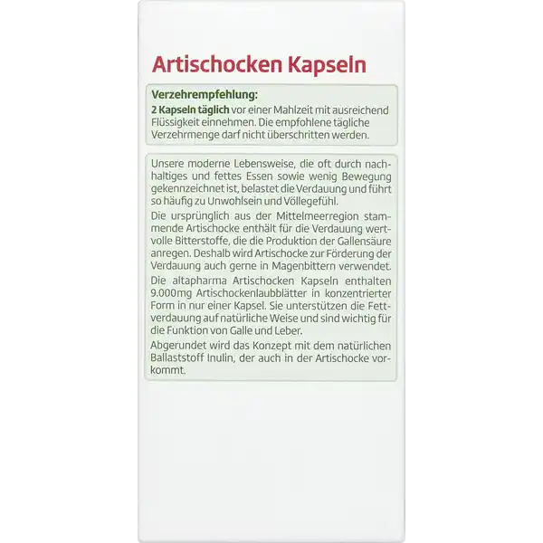 Artischocken Kapseln