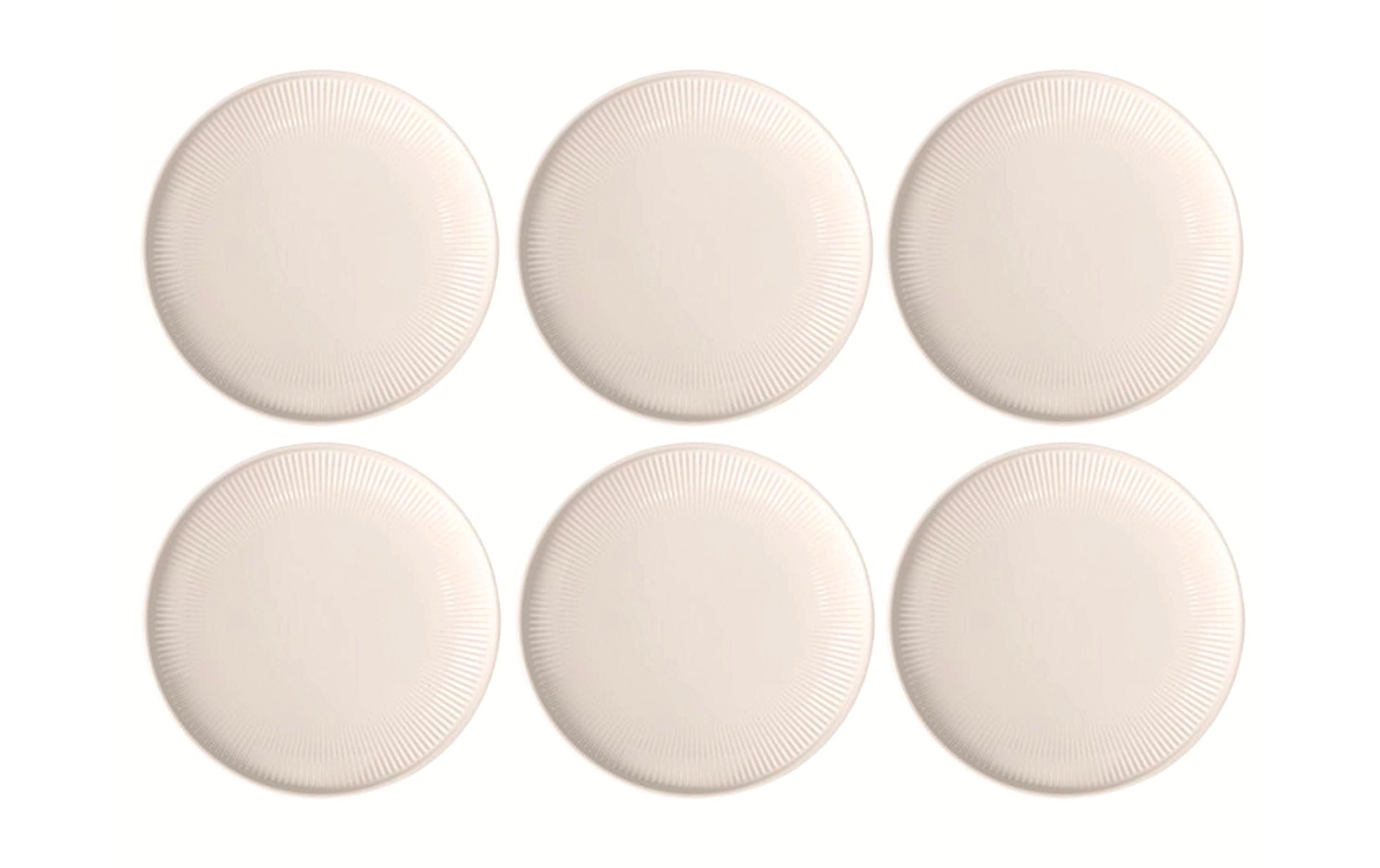 Frühstücks- & Dessertteller Afina Ø 22 cm, 6 Stück,Weiss<br>Teller-Set aus Porzellan