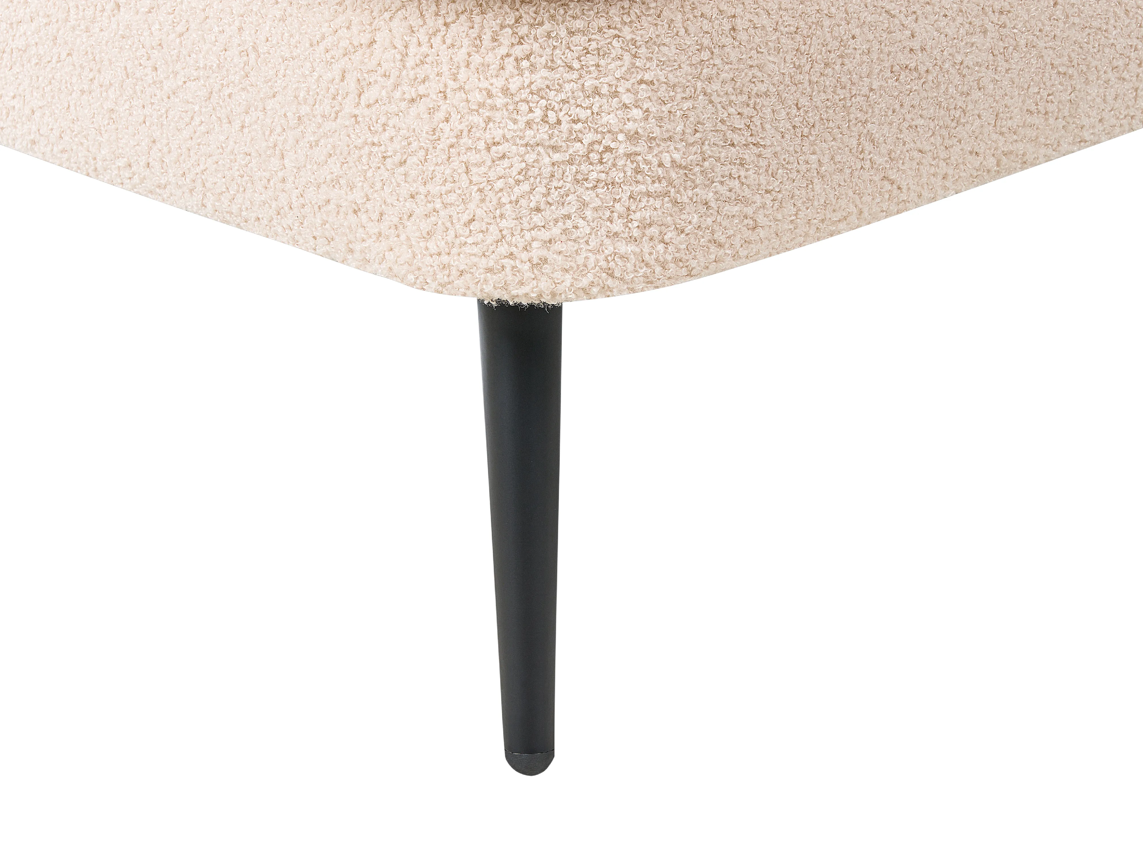 Linkszijdige chaise longue ALLIER Bouclé Lichtbeige