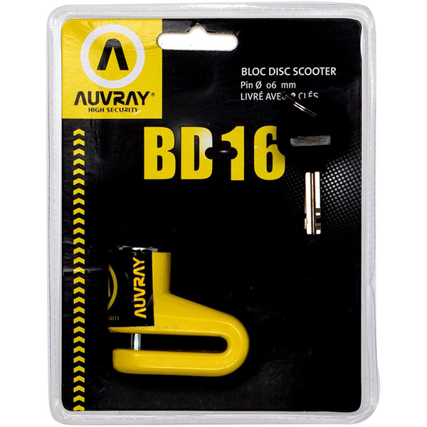 Auvray - Antivol Bloque Disque BD 16 Scooter Jaune