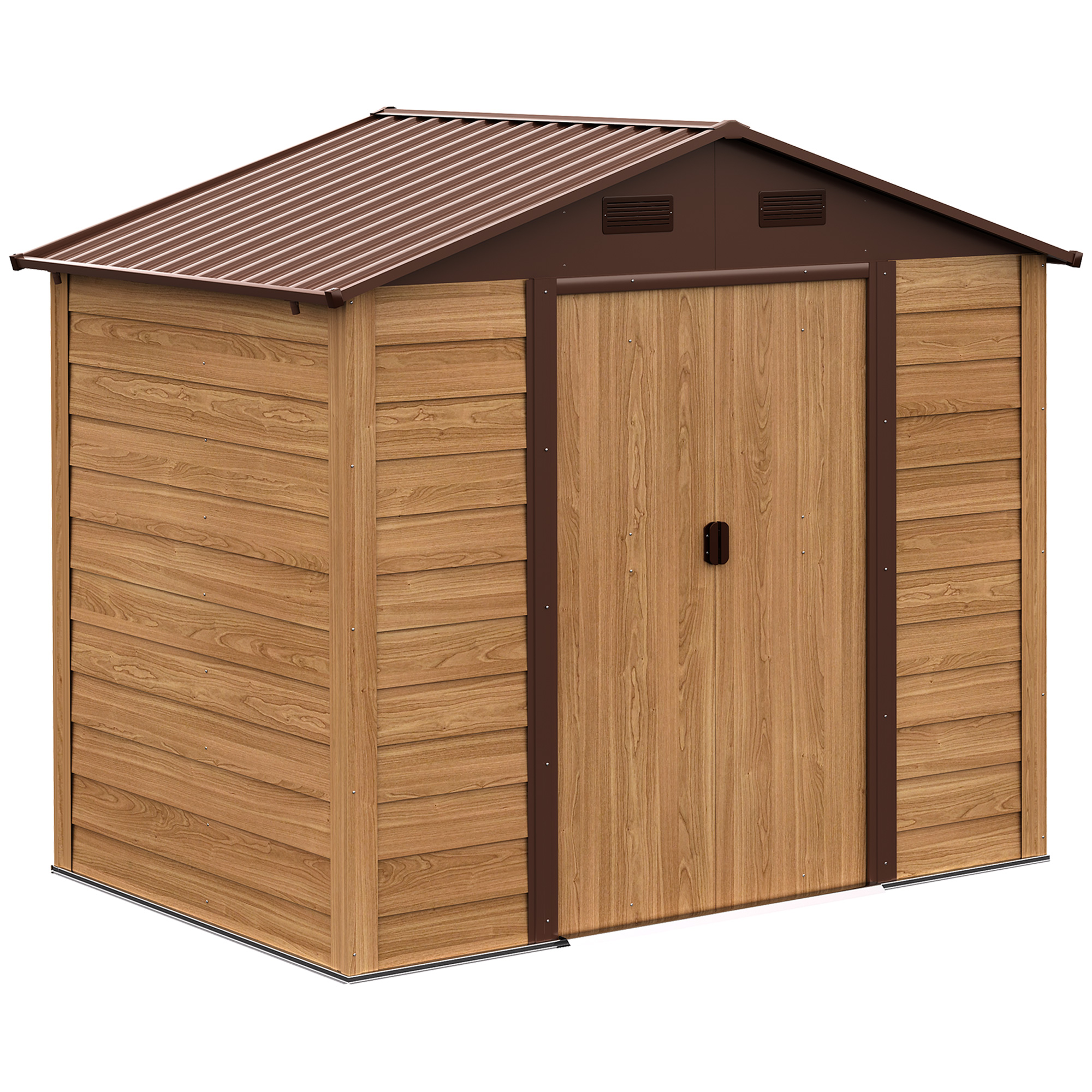 Casinha de jardim Outsunny em madeira natural