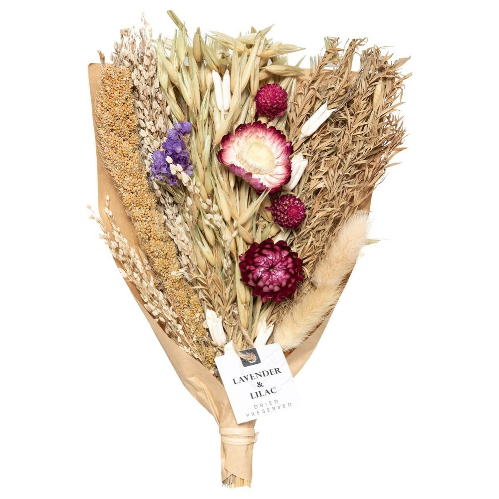 Coffret bouquet de fleurs séchées avec spray parfum 10 ml