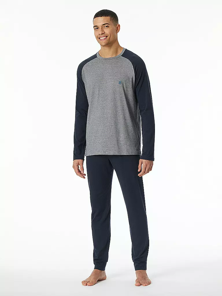 SCHIESSER Pyjama  blau