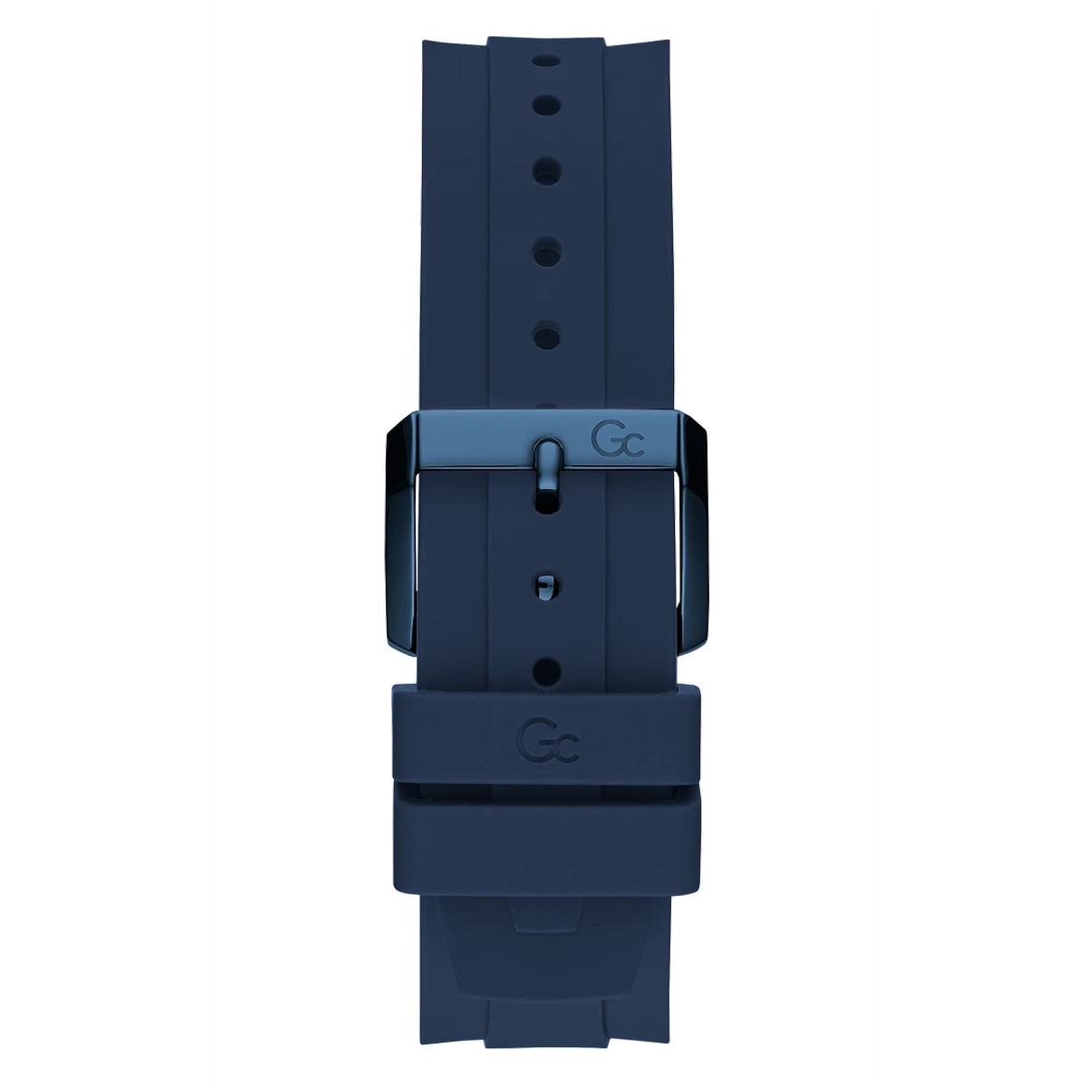Montre GUESS COLLECTION homme acier noir bracelet silicone bleu