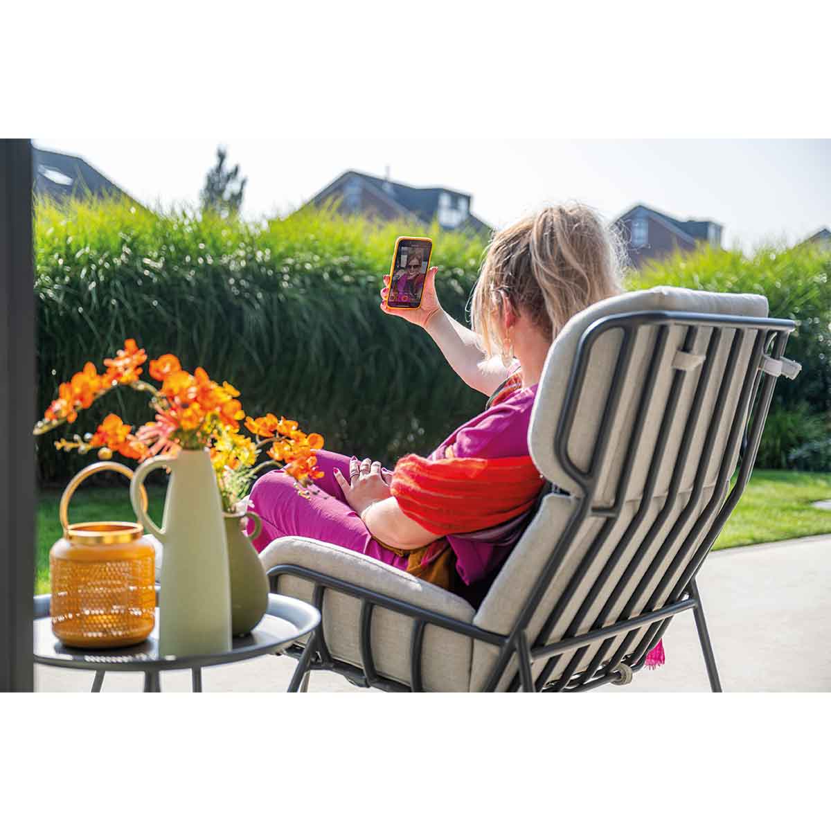 Garden Impressions Fresno - Mati d. grijs 3-delig - loungestoelen