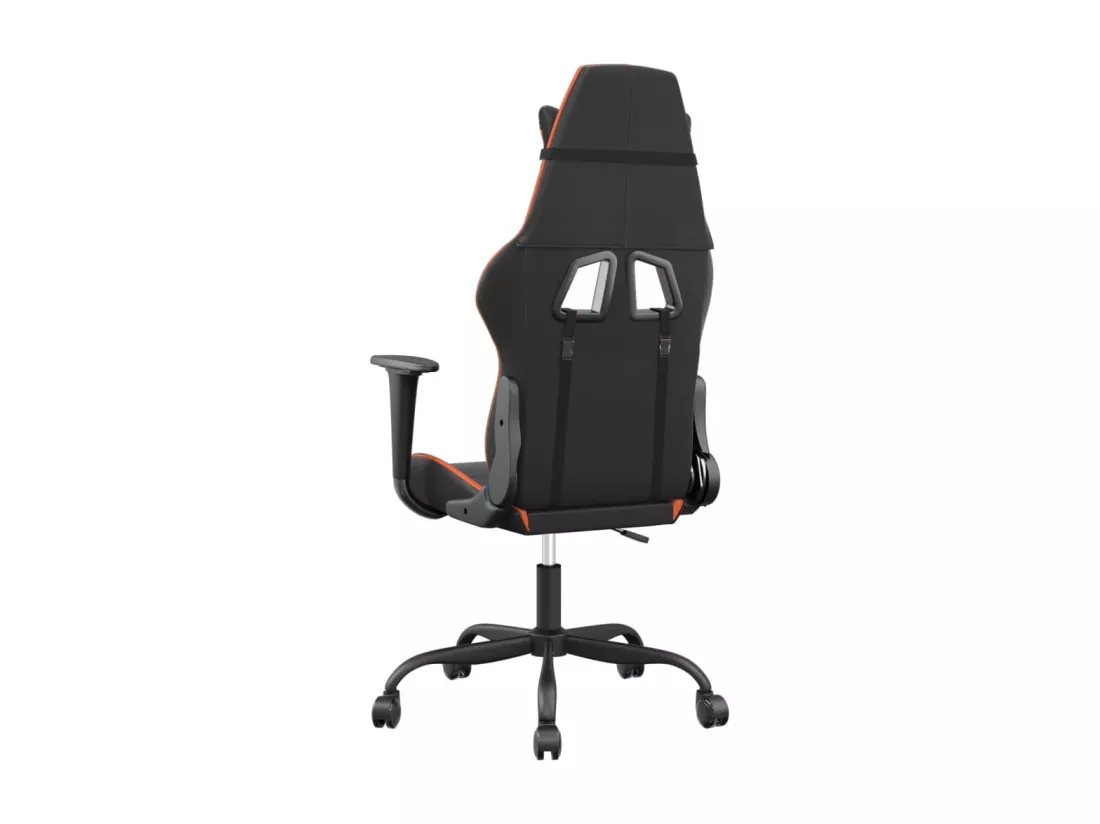 Chaise de jeu de massage Noir et orange Similicuir