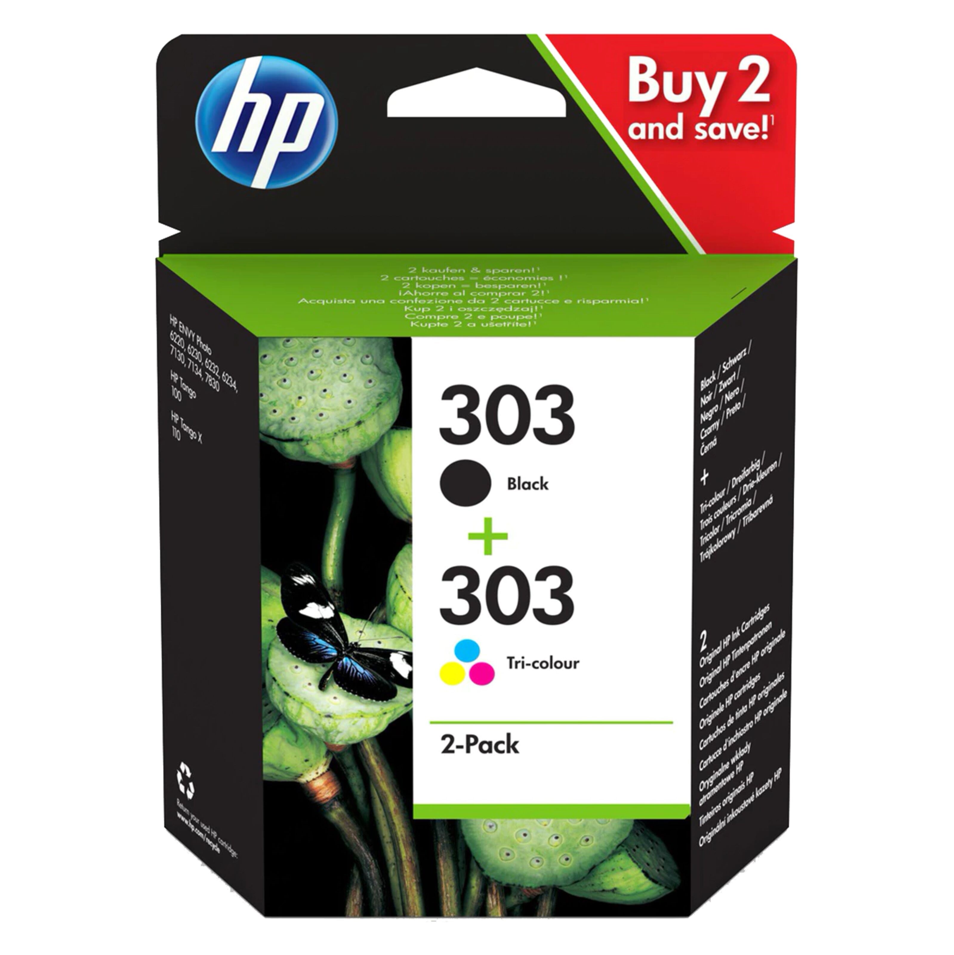 HP 303 Blekkpatroner 2-pk.