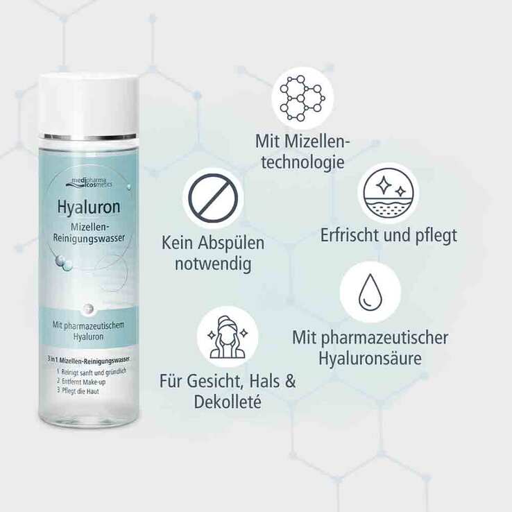 Hyaluron Mizellen Reinigungswasser, 200 ml