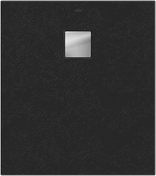 Receveur de douche 80 x 100 cm en acrylique, anthracite texturé, Villeroy & Boch Exklusive