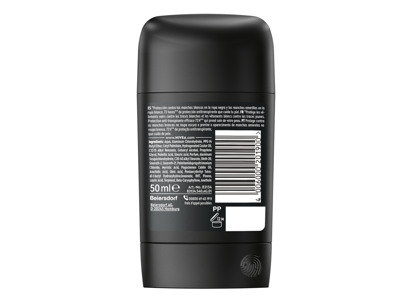 DESODORIZANTE NIVEA MEN STICK BLACK&WHITE 50ML