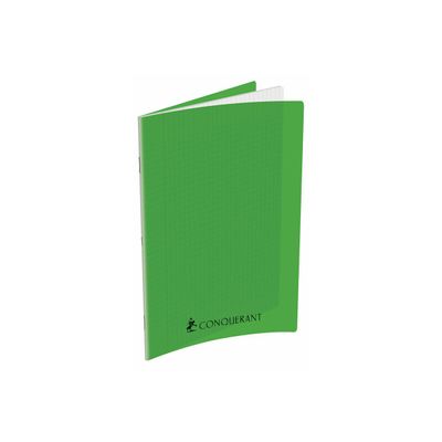 Conquérant Sept - Cahier polypro 24 x 32 cm - 192 pages - grands carreaux (Seyes) - vert