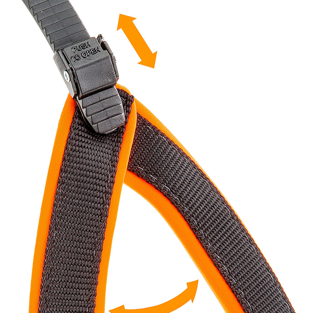 Ferplast harnais ergonomique pour chiens agila fluo 5, ajustement parfait, fermeture à double micro-régulation, rembourrage
