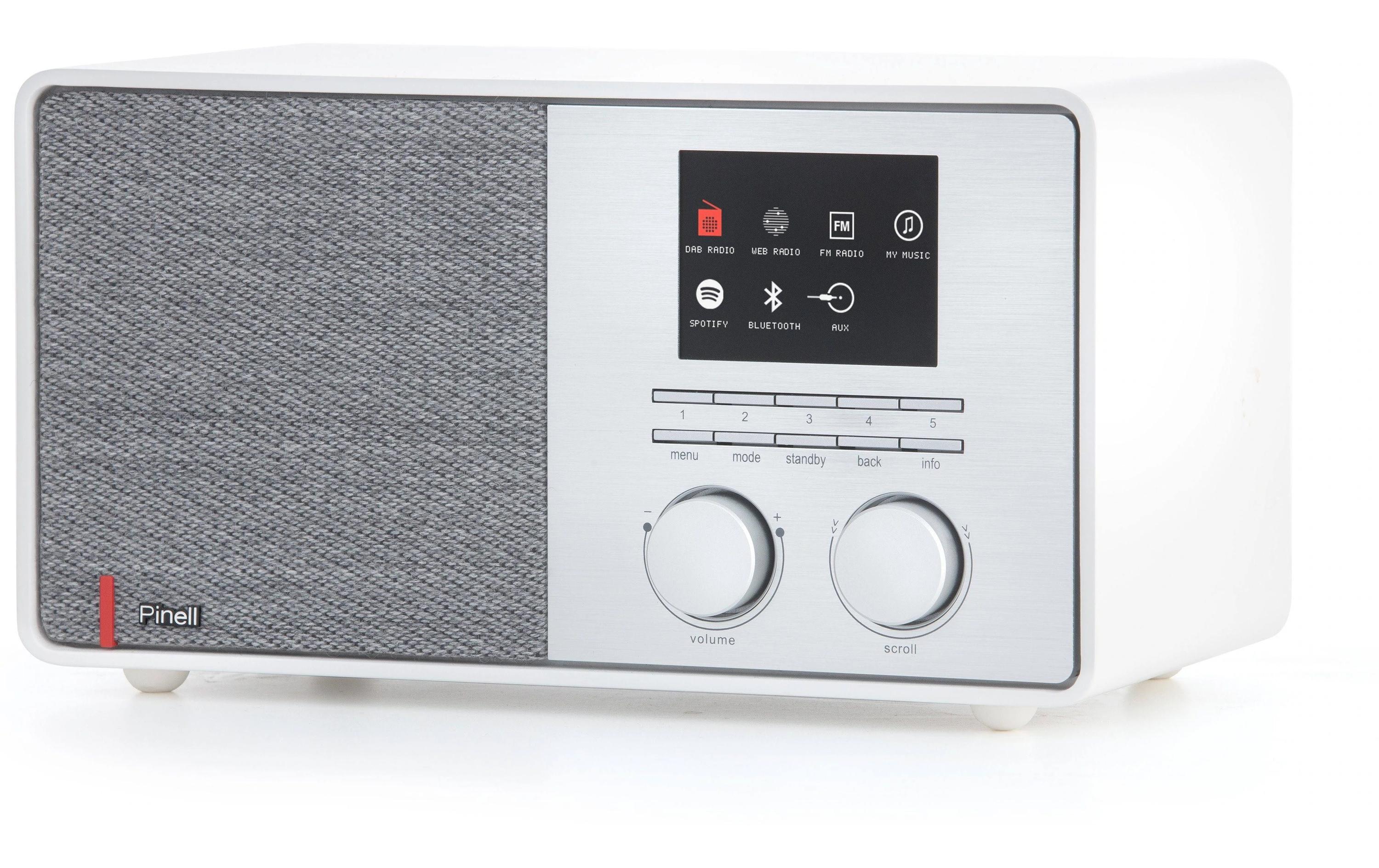 DAB+ Radio Supersound 301 Weiss<br>DAB+ Radio mit Internetradio, Spotify Connect und Bluetooth