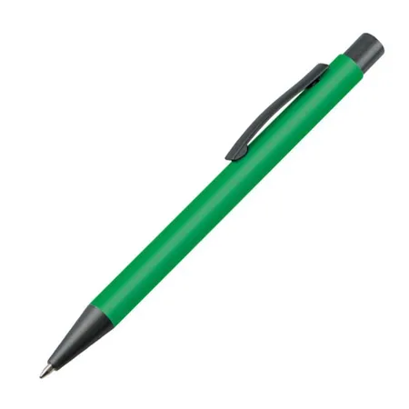 Macma Kugelschreiber mit Clip aus Metall, grün, 10 Stück