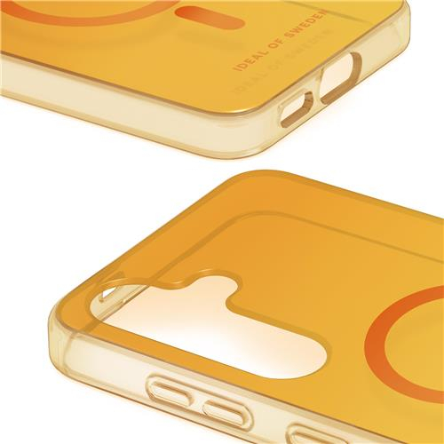 Samsung Galaxy S24 Hardcase Hülle Clear Case Designer MagSafe-Modul (IDCLCMS-S24-499) - Orange Spritz