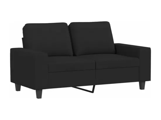 Ensemble de canapés 3 pièces noir tissu