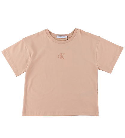 Calvin Klein T-Shirt - CK Logo Boxy - Pink Sand