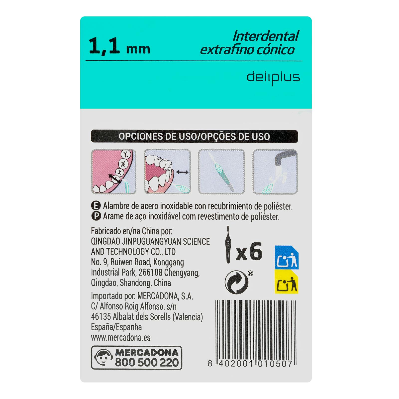 Brossettes interdentaires coniques extra fines Deliplus