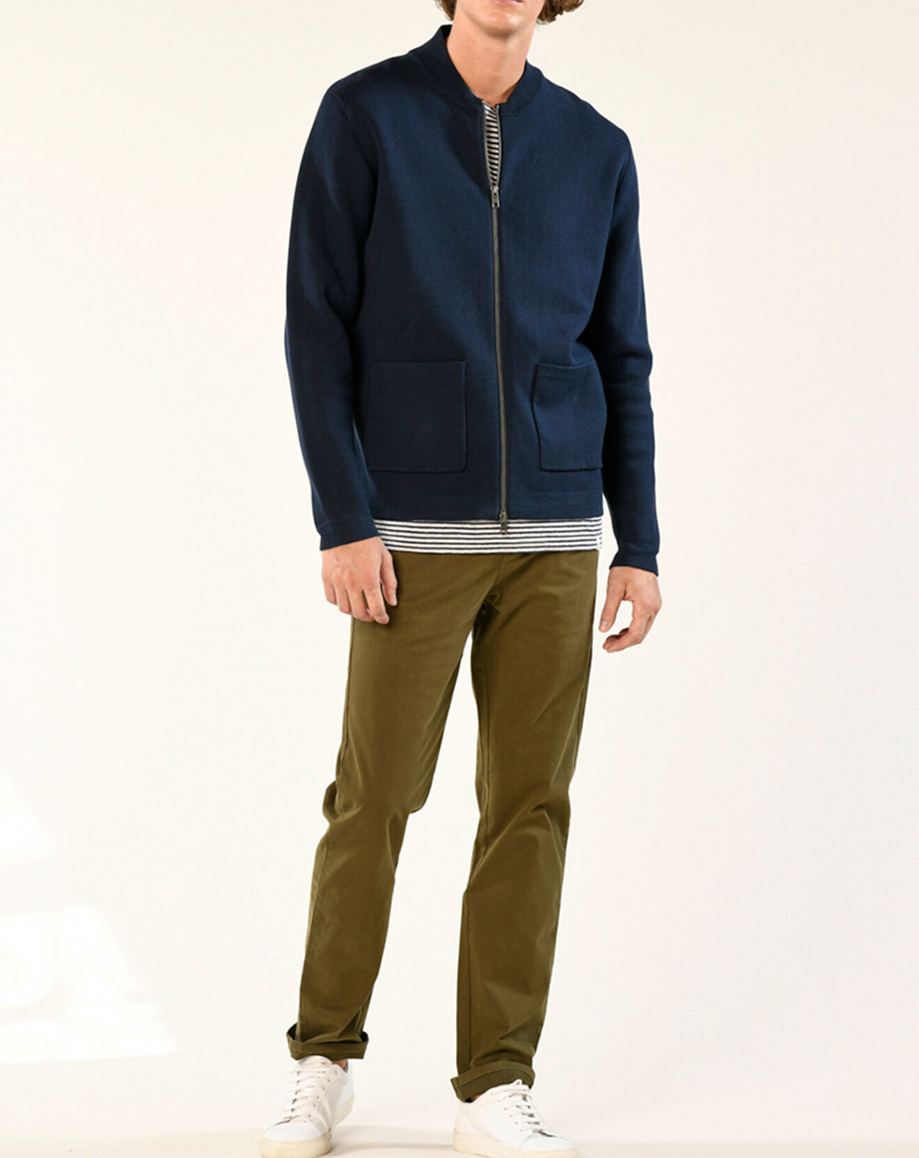 Harris Wilson Bombers en maille Gaelos marine
