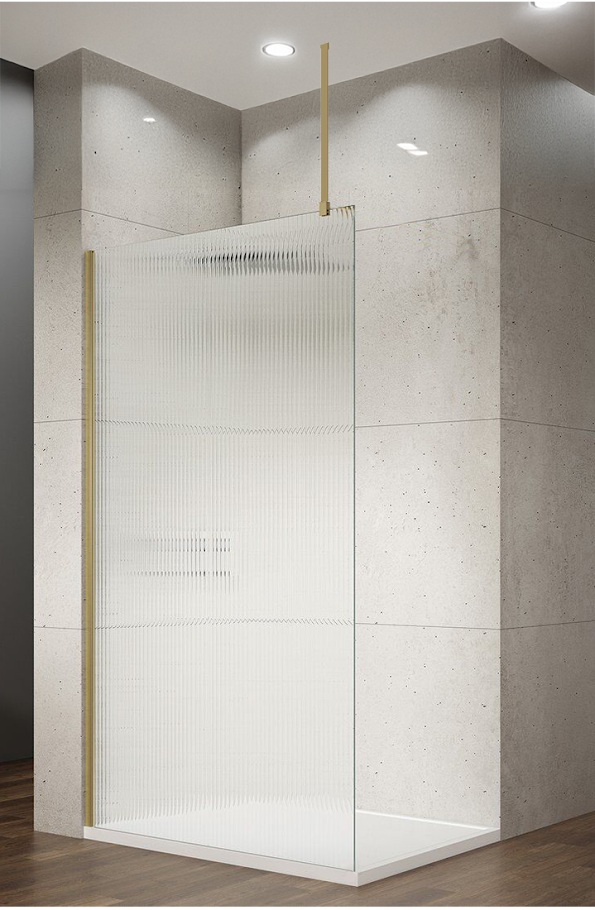 Saniclear Redro glas plafond bevestiging geborsteld messing - mat goud