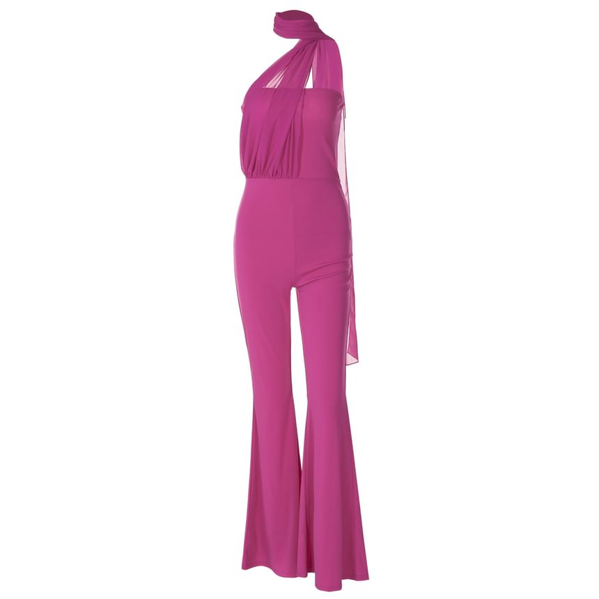 SugaSaurus - Strapless effen uitlopende jumpsuit