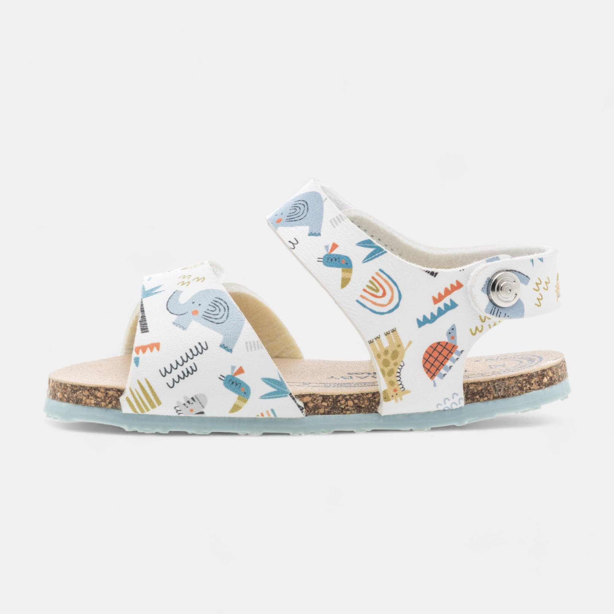 Mules semelle liège Bébé garçon blanc