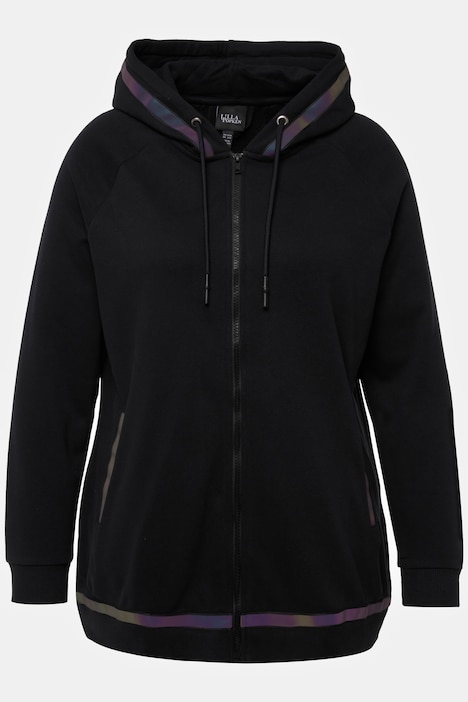 Hoodie, Kapuze, Regenbogen-Reflektorstreifen, Langarm