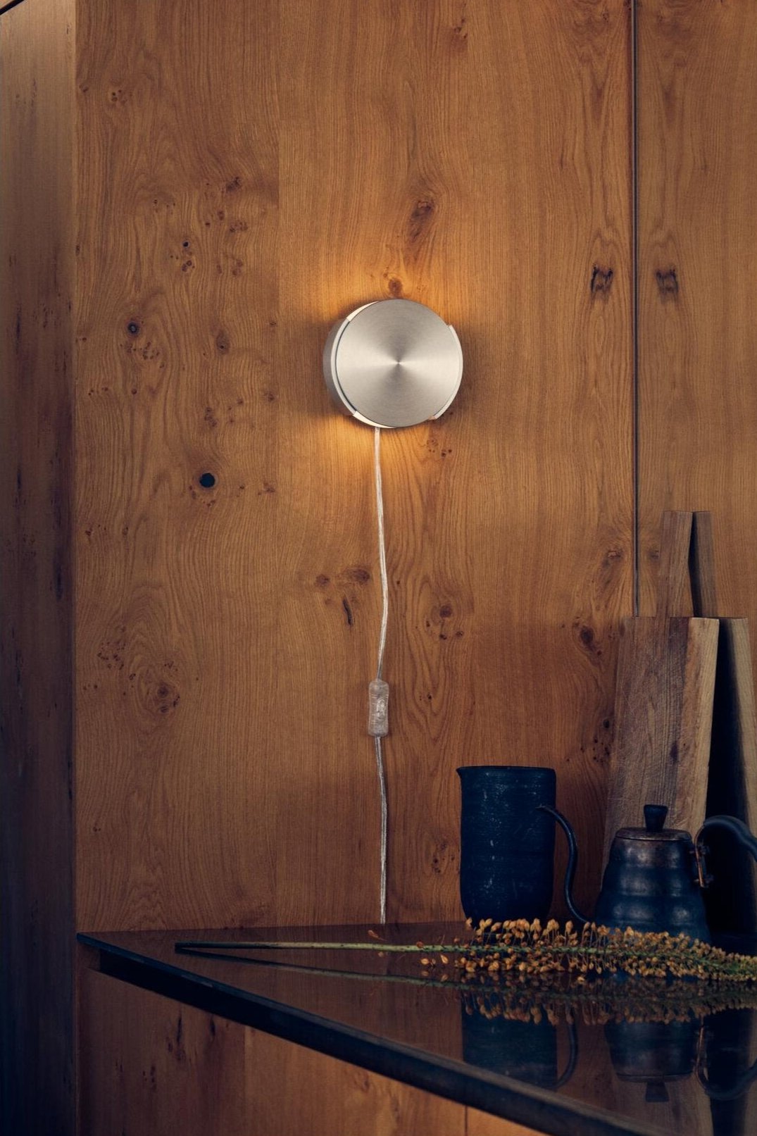 Frandsen  Rotate væglampe, Brushed Aluminium - Ø15 cm.