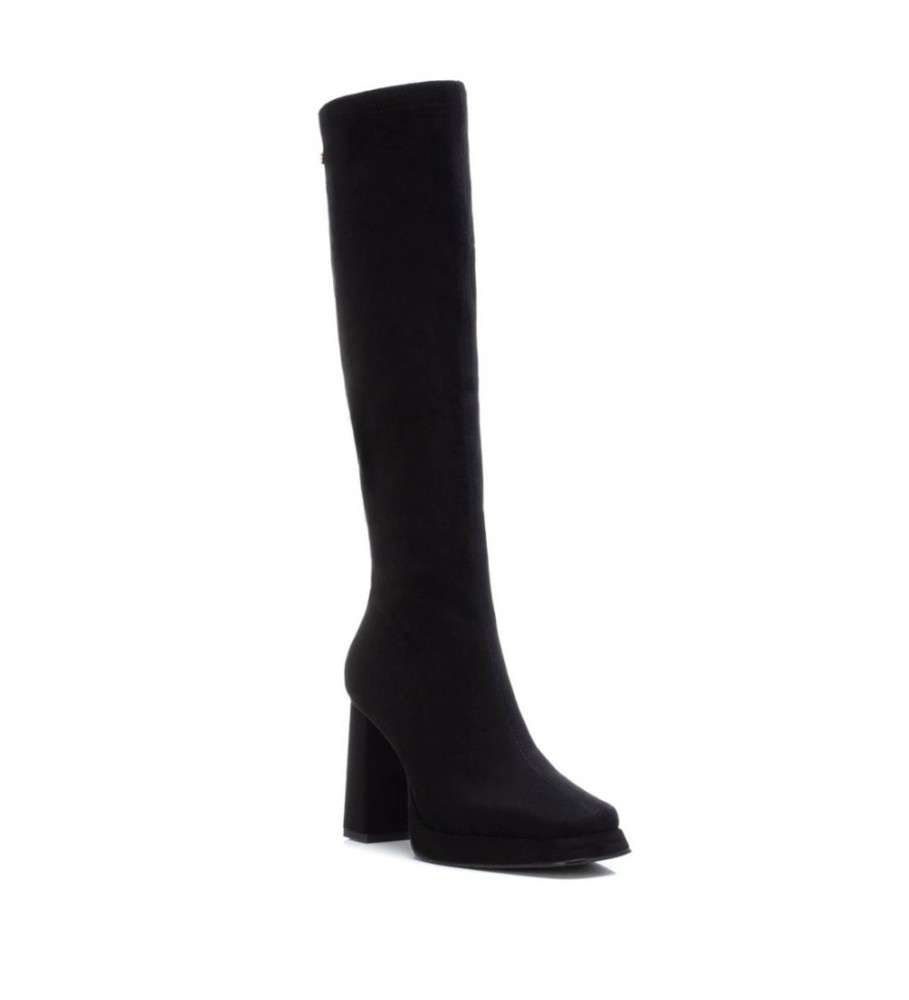 Botas Xti 141981 Pretas - Altura do salto: 9 cm -
