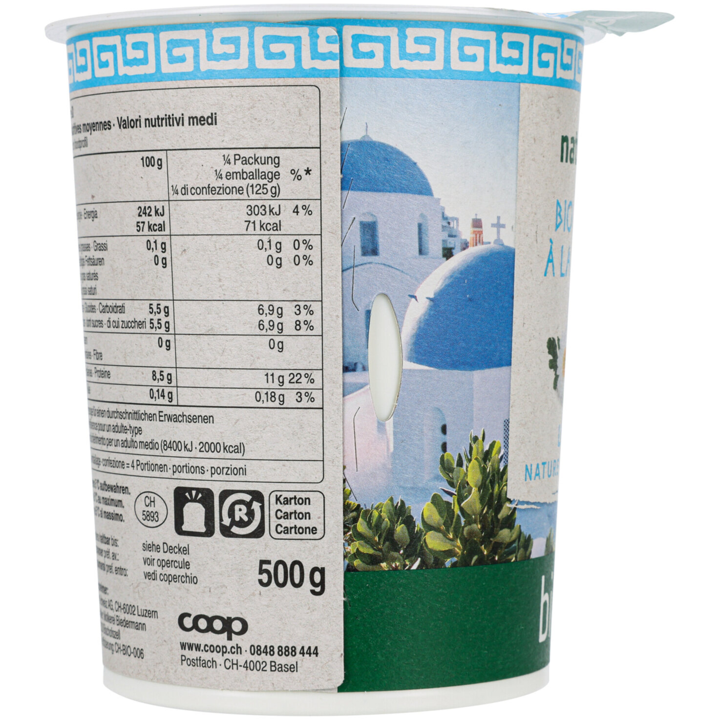 Naturaplan Bio Joghurt à la grecque Nature Low Fat