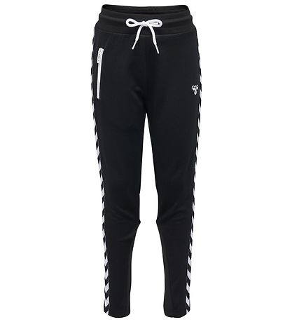 Hummel Hosen - HMLCactus - Schwarz m. Weiße Winkel