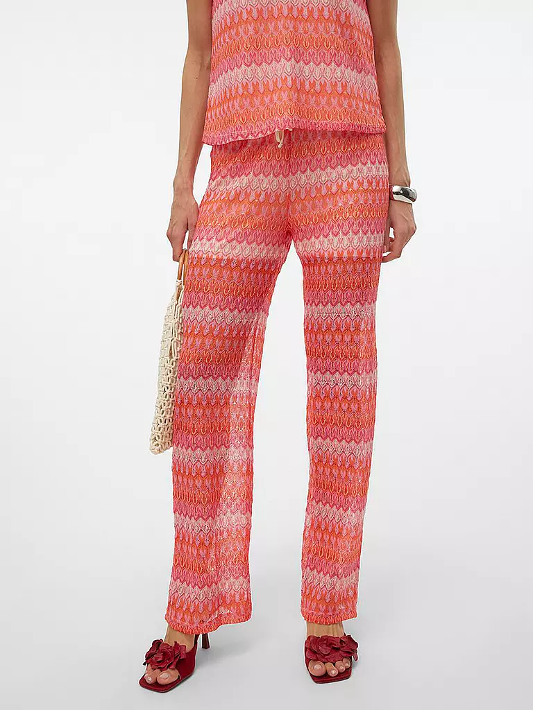 VERO MODA Hose Wide Leg VMDICTE rot