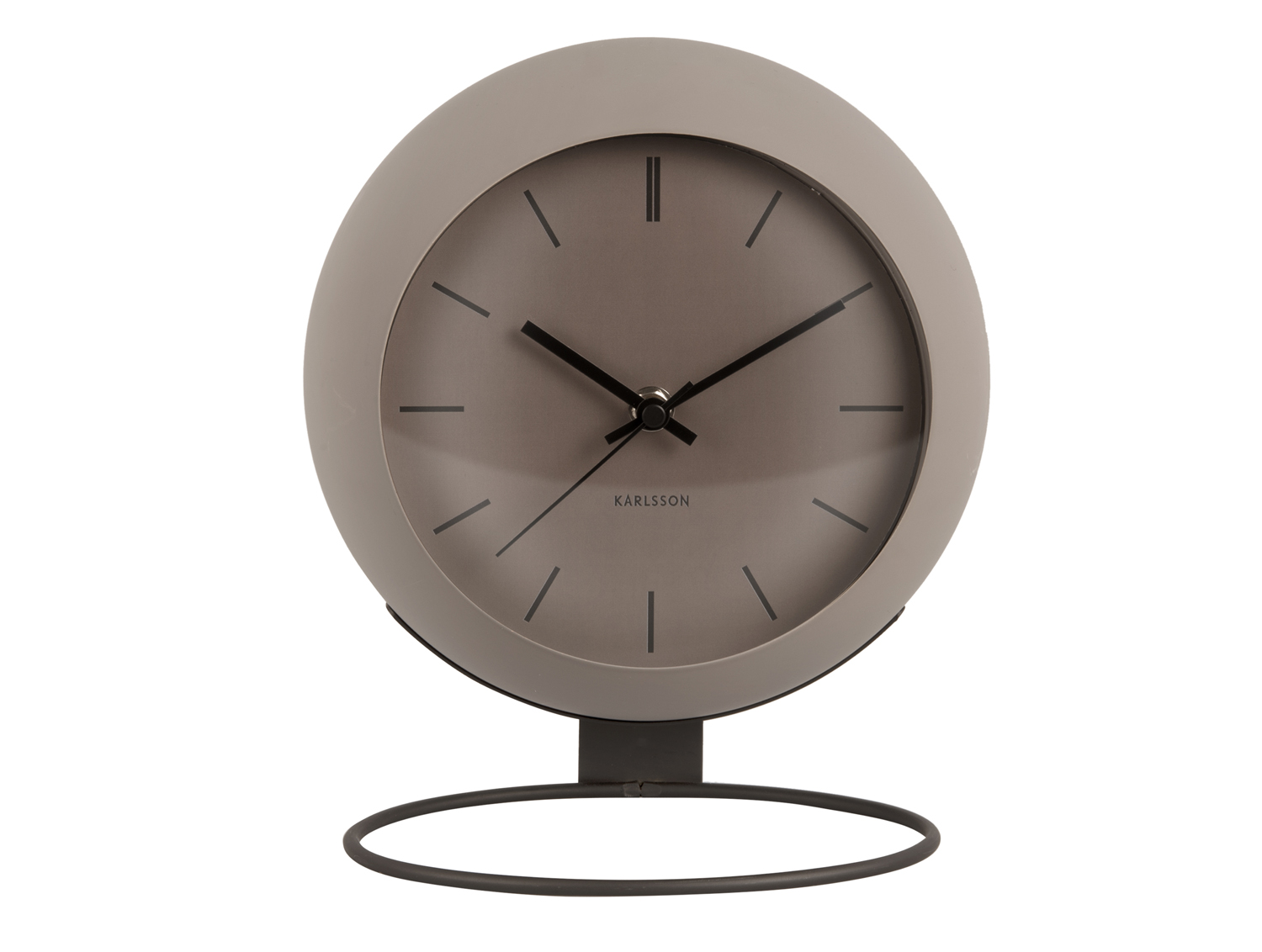 Table clock Nirvana Globe dark warm grey