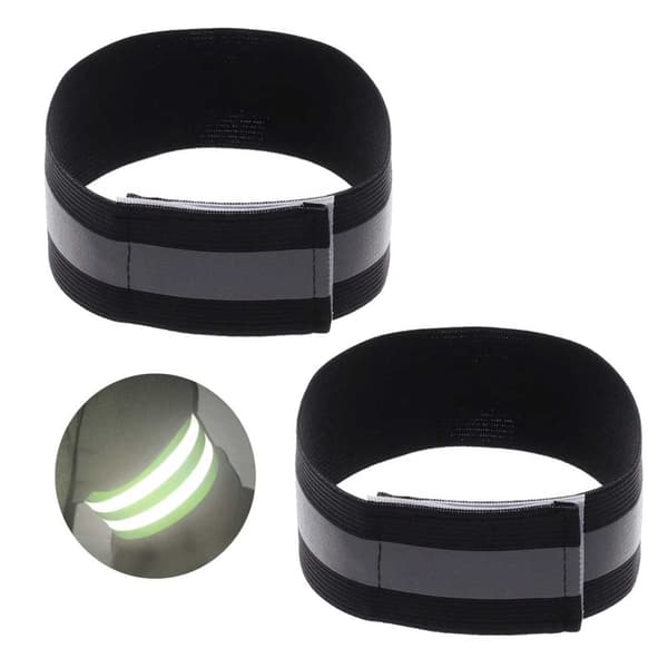 2-pack refleks armbåndreflekser borrelås svart