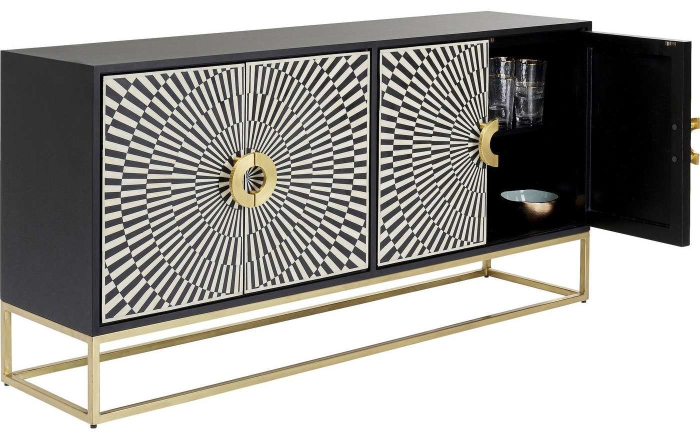 Kare Design Electro Dressoir - Zwart Mangohout