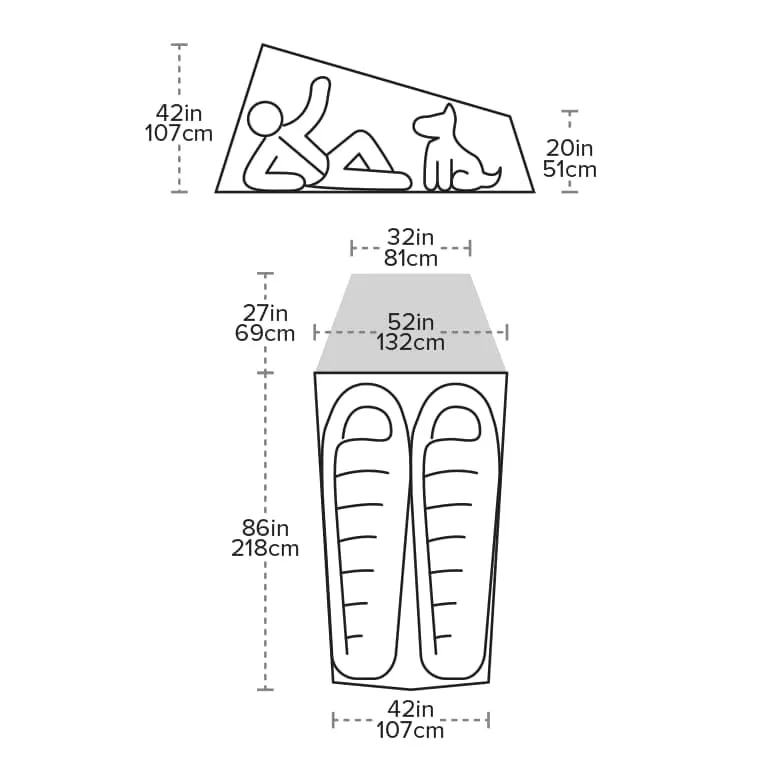Big Agnes Fly Creek HV UL2 Bikepack Solution Dye Orange