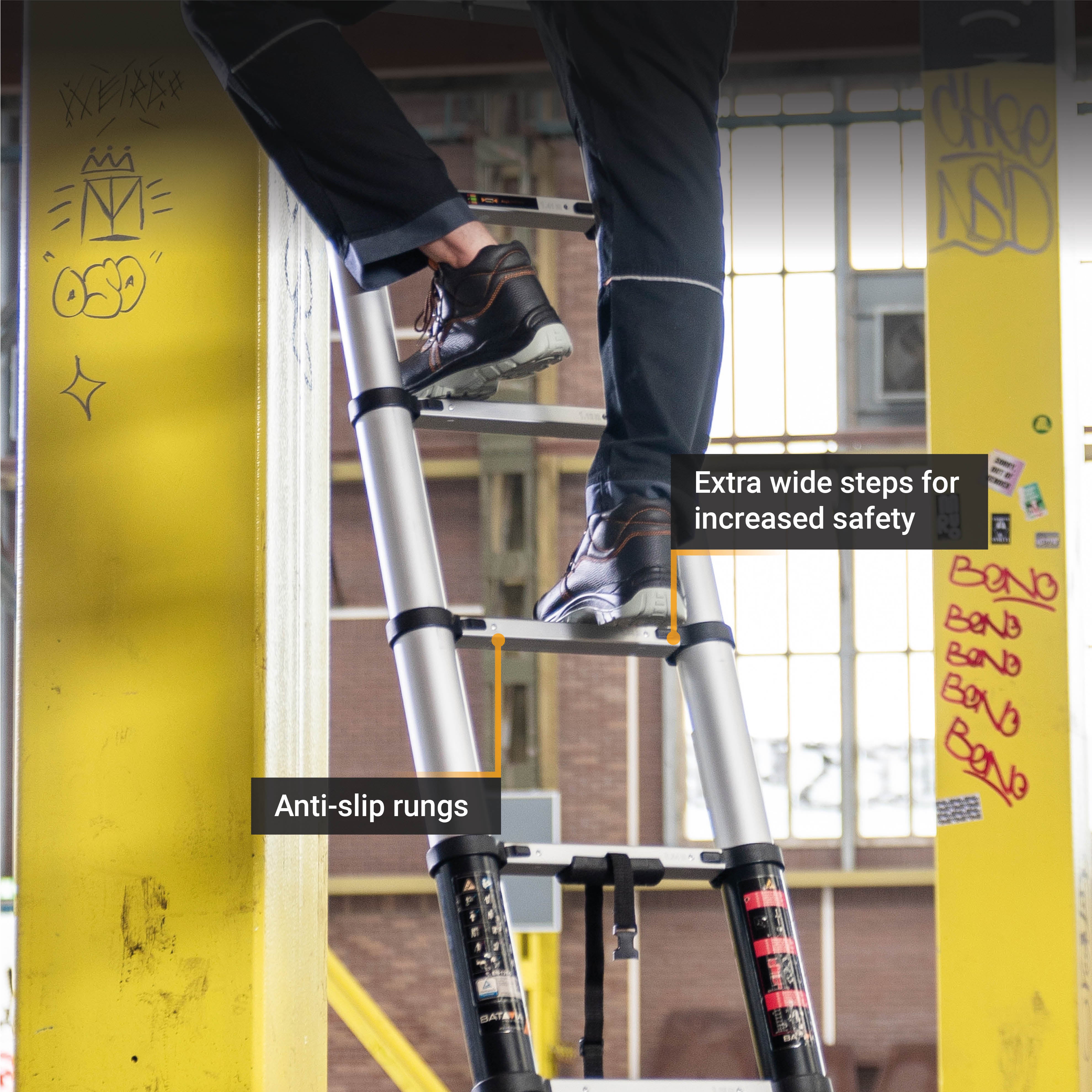 Batavia Professionele 3,27 meter telescopische ladder