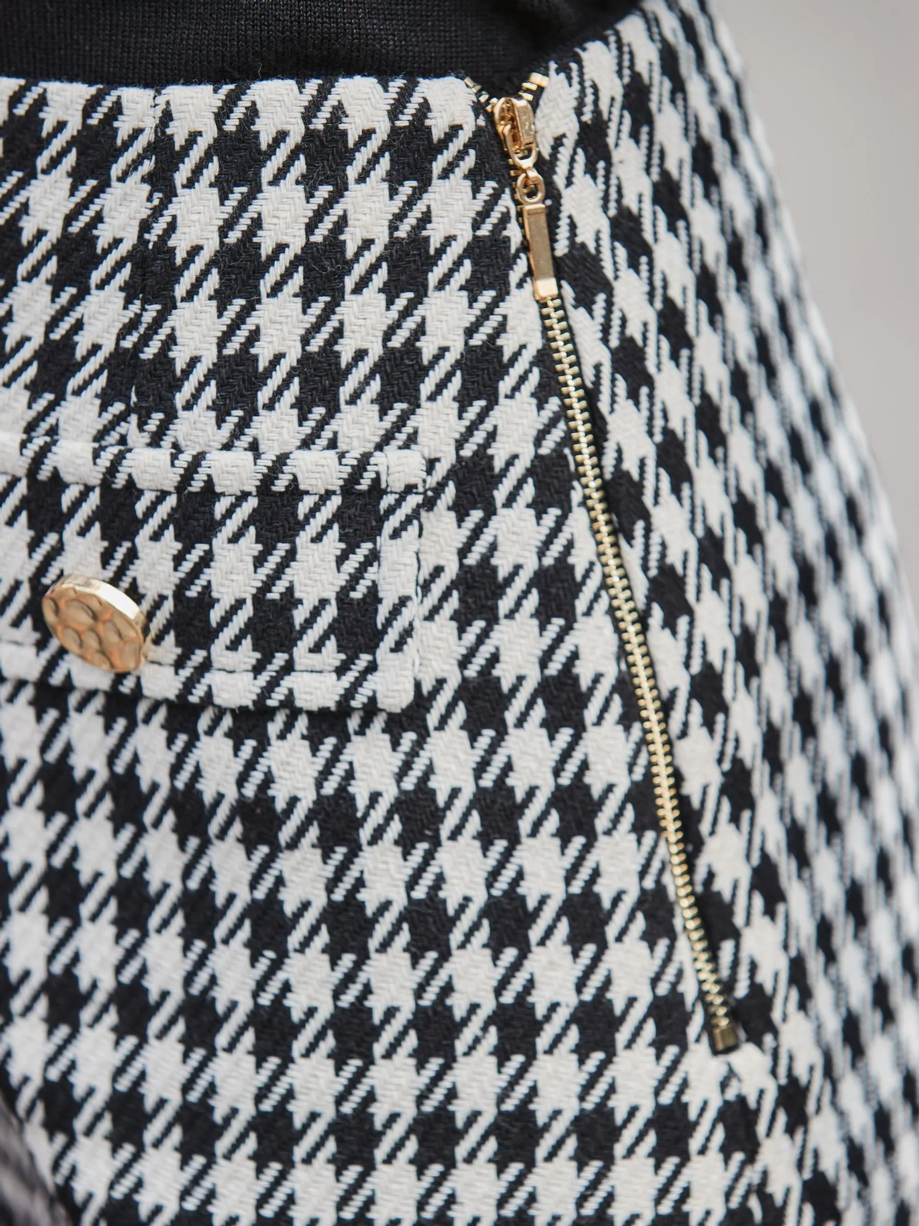 Sosandar Dogtooth Check Mini Skirt