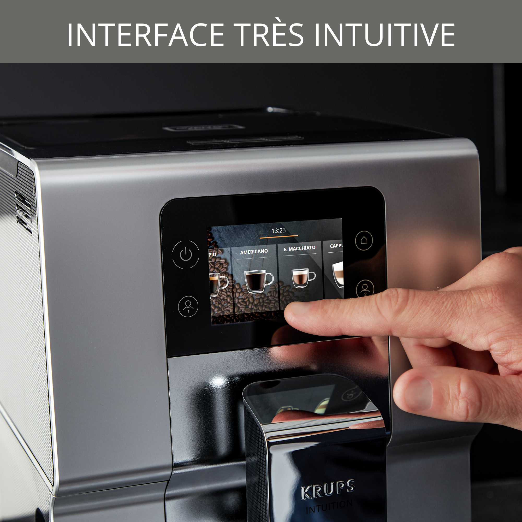 Intuition Préférence+, Machine à café à grain, 15 boissons, Ecran tactile couleur