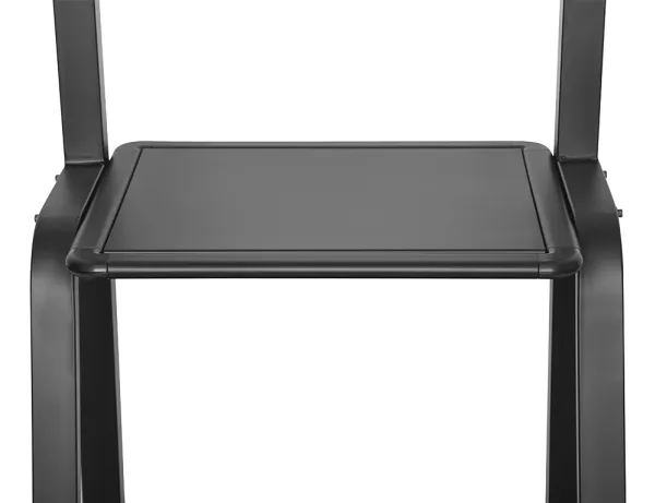 DELTACO Office ARM-0453 - Vogn med hjul - for fladt panel/AV-udstyr - sort - skærmstørrelse: 37